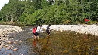 Avimore, Scotland - Getting across the stream.