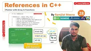 CPPB28 References in C++ | Pointers Vs References | Master C++ Programming with Examples