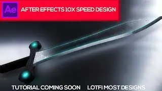 Amazing Glowing sword speed motion design After Effects - Tutorial Coming Soon