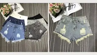 Denim shorts high waist fringe | White jean shorts women | Jean shorts with fashion #fashion #jeans
