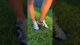 ON FEET Women’s Nike Dunk Low Vintage Navy #shorts