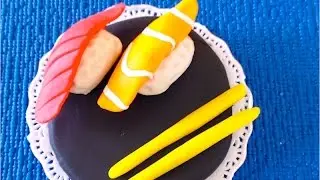 How to make food. Make sushi from plastiline Play-Doh. Food for Dolls.