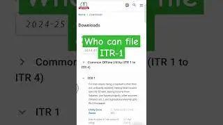 Who can file ITR 1 