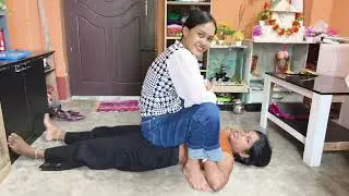 Stomach sitting funny video 🤣