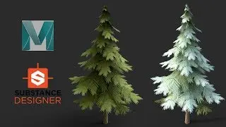 Maya 2019 and Substance Designer - Stylized Tree