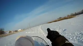 ШАШЛЫК ЗИМОЙ, ЖЕНА КАТАЕТ НА СЕГОХОДЕ ТАЙГА 500 ,Часть 2
