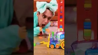 Unstoppable Domino Train Toy 🚃 | Boost your Shorts with “KATRĪNA GUPALO - THE CAT’S SONG” 🚀🔥