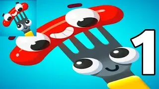 Fork N Sausage: level 1-50 Funny game :Gameplay Walkthrough part 1 - Intro & Tutorial (iSO, Android)