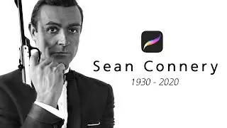 How to draw Sean Connery - a portrait process.