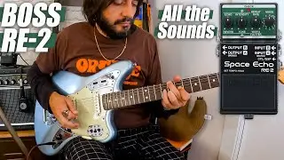 BOSS RE-2 Space Echo | ROLAND JC-22 Amp // Video Tutorial // ALL SOUNDS IN STEREO
