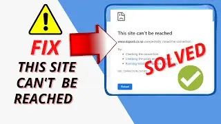 How To Fix This Site Cant Be Reached (Fixed)