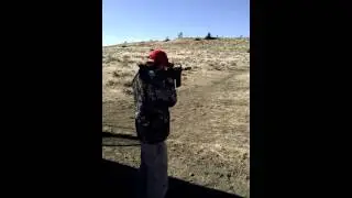 Suppressed AR-15.