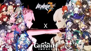 Genshin Impact X Honkai Impact Similar Moveset Compilation