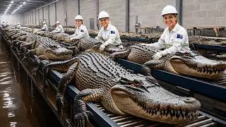 How Crocodile Leather is Massive Produced Inside the Factory