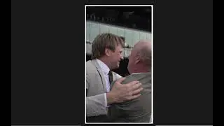 Ex Pat Kiwi Trainer Bjorn Baker celebrating his first Australian Derby win with Green Spaces