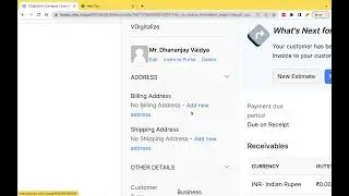How to create customer account in zoho books