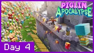 Piglin Apocalypse -Day 4- Blood Moon! - Minecraft Bedrock Marketplace Map