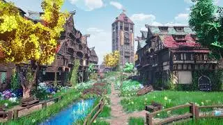 Stylized Medieval Town Environment | Unreal Engine 5.5