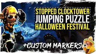 Guild Wars 2 - Halloween - Stopped Clock Tower Jumping Puzzle with TacO Markers