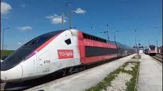 Quelques trains a Frasne (ater, Lyria, stadler flirt)
