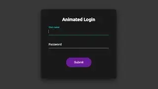 Animated Form Using Only HTML & CSS | Login Form Animation