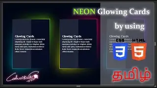 CSS3 Glowing Gradient Neon Card UI Design | Html CSS -: தமிழ்
