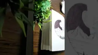 Drawing with black pen🖋️🖤- 