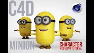 C4D character modeling tutorial Minion