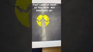 Another print another gold circle. First layer #art #underwaterphotography #artprint #painting
