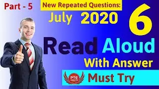 PTE Health:💕 Read Aloud Practice With Answer 💕 | July 2020 | Part 5💕 | Repeated READ ALOUD Questions