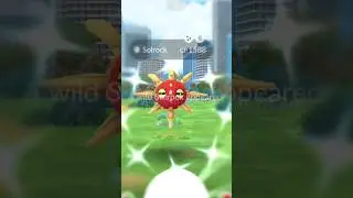 Found shiny rock pokemon ✨ || Shiny Solrock #anime #gaming