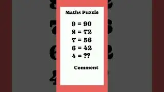 Maths Puzzle #shorts #viralshort #puzzle #riddle #puzzletime #mathsshorts #viral