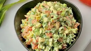 Tomato Egg Salad For A Satisfying Lunch /Dinner. How To Make Tomato Egg Salad