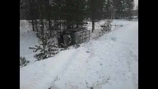 Перевернули УАЗ на рыбалке.Поставушки в деле