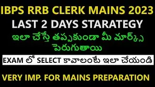 IBPS RRB Clerk Last Minute Tips | IBPS RRB CLerk 2023 Final Strategy