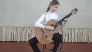 Герасимова Василиса 1 гр конкурс гитаристов  Иванов-Крамской Я на камушке сижу, Р. Де Визе Менуэт