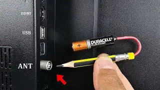 Use Battery & pencil to open HDTV quality channels || Homemade Antenna Booster