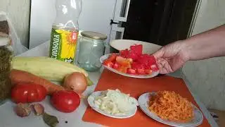 Нежный салат из кабачков без уксуса на зиму.