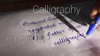 calligraphy for beginners with calligraphy pen || How to write good handwriting