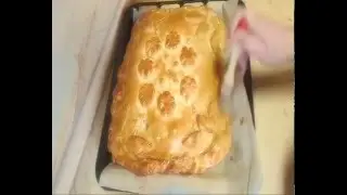 Постная кулебяка на четыре угла