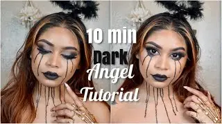 10 Min Dark Angel Halloween Makeup Tutorial