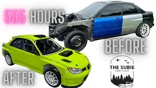 555 Hour Subaru WRC Build In 10 Minutes - Start To Finish
