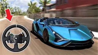 TWIN TURBO LAMBORGHINI SIAN ROADSTER - Forza Horizon 5 | Thrustmaster gameplay