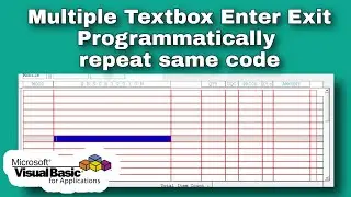 Multiple textbox enter exit programmatically | repeat same code in vba | textbox