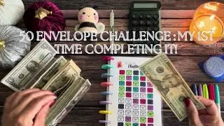 Savings Challenge Cash Stuffing | 50 Envelope Challenge : My First Time Completing it!