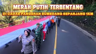 Bendera Merah Putih Terbentang 1 KM Di Lokasi Bersejarah #benderamerahputih #hutrike80