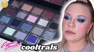 COSMIC BRUSHES COOLTRALS PALETTE 💙💜 | swatches, tutorial & review | makeupwithalixkate