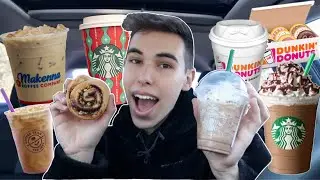 Which Coffee Shop Has The Best Holiday Menu Items? *ranked worst to best* | Vlogmas Day 1