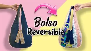 DIY Bolso de tela reversible. Fácil reciclaje | Las manos de Samy 🌹