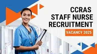 CCRAS Staff Nurse Recruitment Vacancy 2025 #nurselife #nursevacancy2025